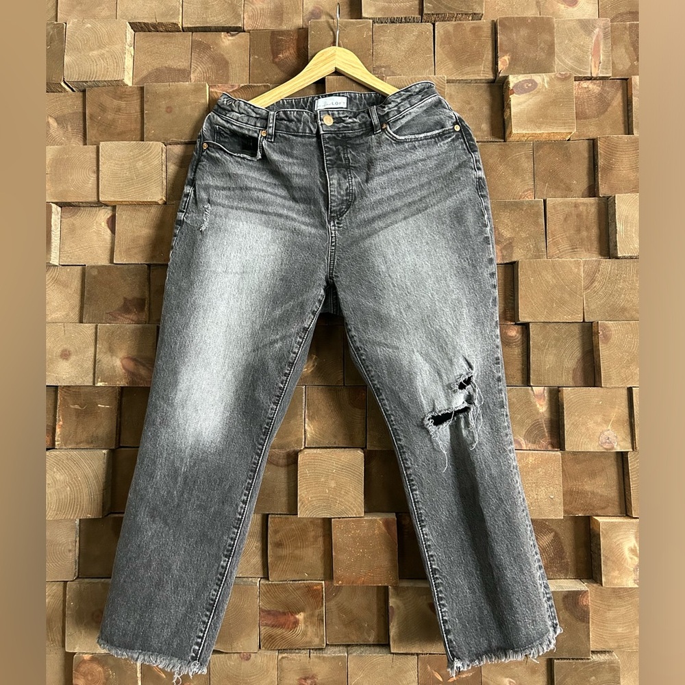 The Loft: Curvy Straight Petite Crop Jeans